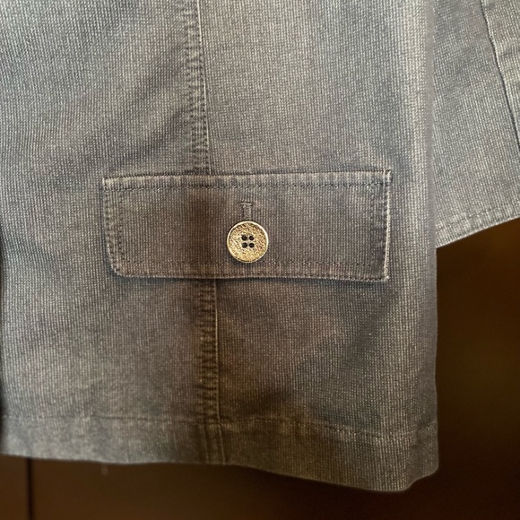 Dark Denim Blue Cropped Blazer - Picture 5 of 8